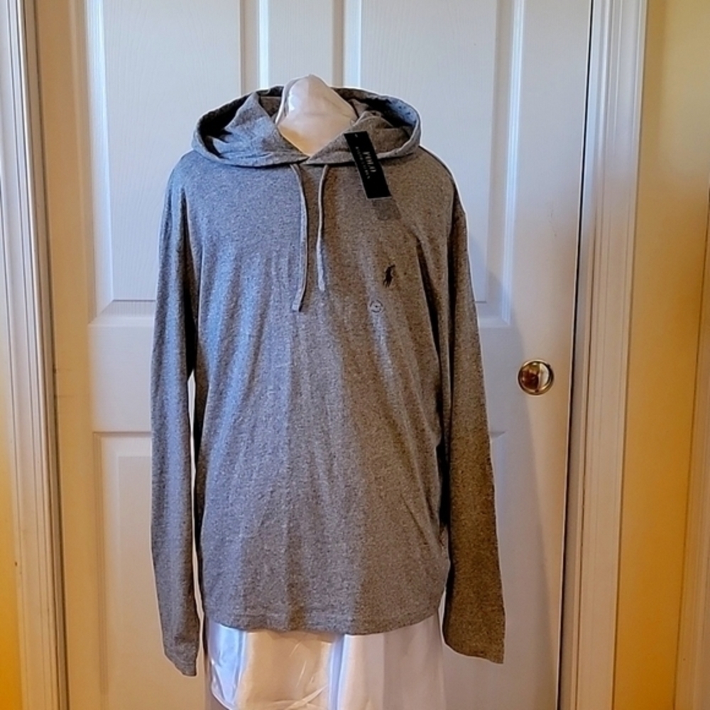 NWT - POLO MEN'S TEE SHIRT PULLOVER HOODIE (sz med)